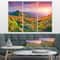 Designart - Pretty Colorful Sunset in Mountains - Landscape Photography Canvas Print
